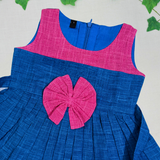 Neela Chandrika HandLoom Cotton Frock | Sleeveless Frock with Soft Lining