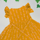 Nilal Butta HandLoom Cotton Frock | Ruffle Sleeve Frock with Soft Lining | Pre-Order Now (Dispatch from Oct 10)