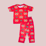 Peach Monkey Kids Coord Set (Unisex) – Half Sleeve TShirt and Pant