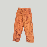 Peach Brown Teddy Kids Coord Set (Unisex) – Half Sleeve TShirt and Pant