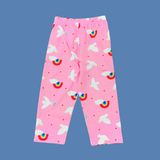 Rainbow Print Kids Night Suit - Half Sleeve Shirt and Full Pant