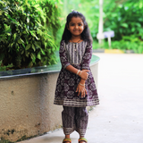 Plum Blossom Girls Ethnic Kurta Sharara Set