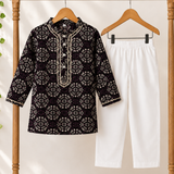 Plum Blossom Boys Ethnic Kurta Pyjama Set