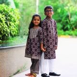 Plum Blossom Girls Ethnic Kurta Sharara Set