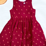 Ponmayil Banaras Brocade Silk Sleeveless Frock