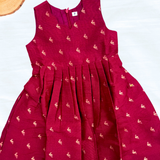 Ponmayil Banaras Brocade Silk Sleeveless Frock