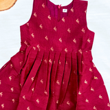 Ponmayil Banaras Brocade Silk Sleeveless Frock