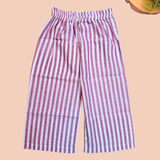 Purple Checks Peplum Sleeveless Co-ord Set - Sleeveless top with shoulder knot