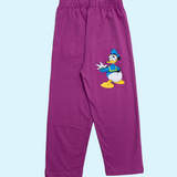 Purple Donald Print Kids Lounge Pant Unisex