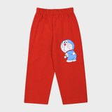 Red Doraemon Print Kids Lounge Pant Unisex