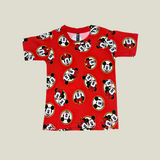 Red Mickey Kids Coords (Unisex) - Half Sleeve T-Shirt and Full Pant