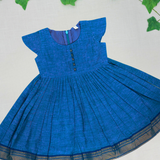 Saaral Mangalagiri Cotton Frock | Ethnic Cap Sleeves Frock with Soft Lining | Pre-Order Now (Dispatch from Oct 10)