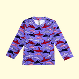 Sea Whale Full Sleeve Kids Co-ord Set (Unisex) - Pant with Single Side Packet