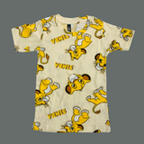 Simba Print Half Sleeve Kids Coords (Unisex)