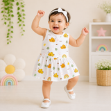 Muslin Back Button Frock - Sleepy Simba