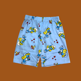 Smurf Cartoon Kids Sleeveless T-Shirt Shorts Set (Unisex)