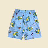 Smurf Cartoon Kids Sleeveless T-Shirt Shorts Set (Unisex)