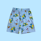 Smurf Cartoon Kids Sleeveless T-Shirt Shorts Set (Unisex)