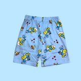 Smurf Cartoon Kids Sleeveless T-Shirt Shorts Set (Unisex)