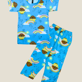 Snoopy Rainbow Print Kids Coords (Unisex) - Half Sleeve T-Shirt and Full Pant