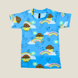 Snoopy Rainbow Print Kids Coords (Unisex) - Half Sleeve T-Shirt and Full Pant