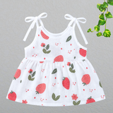 Muslin Knot Frock - Strawberry