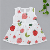 Muslin Zip Frock - Strawberry (Preorder - Dispatch from 19-6-26)