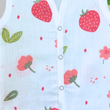 Muslin Button Jabla - Strawberry