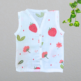 Muslin Button Jabla - Strawberry