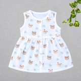 Muslin Button Frock - Teddy (Dispatch from 12-3-26 )