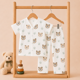 Muslin Half Sleeve Pant Coords - Teddy