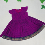 Tharagai Mangalagiri Cotton Frock | Ethnic Cap Sleeves Frock with Soft Lining | Pre-Order Now (Dispatch from Jan 4)