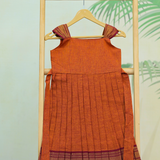 Thugil Mangalagiri Cotton Frock | Ethnic Sleeveless Frock with Soft Lining | Preorder DISPATCH DATE_AUG 10 [3-4 & 5-6 Years]