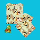 Tortoise Print Kids Coords (Unisex) - Half Sleeve T-Shirt and Full Pant
