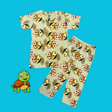 Tortoise Print Kids Coords (Unisex) - Half Sleeve T-Shirt and Full Pant