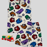 Thomas & Friends Print Kids Sleeveless T-Shirt Shorts Set (Unisex)