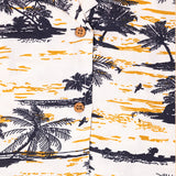 Tropical Sunset Seashore Boys Printed Half Sleeve Shirt with Shorts | Cuban Collar Shirt & Shorts Set