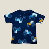 Blue Truck Print Kids Coords (Unisex) - Half Sleeve T-Shirt and Full Pant