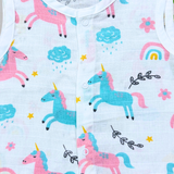 Muslin Button Jabla - Twin Unicorn