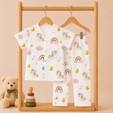 Muslin Half Sleeve Pant Coords - Unicorn
