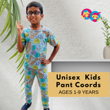 Sea Green Teddy Kids Coord Set (Unisex) – Half Sleeve TShirt and Pant