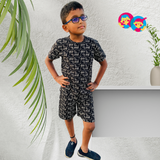 Kitty Black | Kids Shorts Coords Set (Unisex)