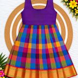Varnam Madras Checks Pattu Pavadai - Red Border (Preorder - Dispatch Starts from 2-11-26)