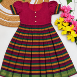 Varnam Mangalagiri Long Frock - Red
