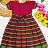 Varnam Mangalagiri Long Frock - Red