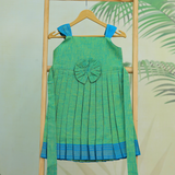 Vilva Mangalagiri Cotton Frock | Ethnic Sleeveless Frock with Soft Lining | Preorder DISPATCH DATE_AUG 10 [3-4 & 5-6 Years]