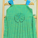 Vilva Mangalagiri Cotton Frock | Ethnic Sleeveless Frock with Soft Lining