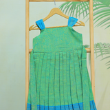Vilva Mangalagiri Cotton Frock | Ethnic Sleeveless Frock with Soft Lining | Preorder DISPATCH DATE_AUG 10 [3-4 & 5-6 Years]