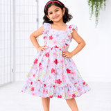 White Bloomy Hakoba Frock