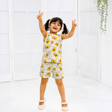 Winnie the Pooh Disney Print Kids Sleeveless T-Shirt Shorts Set (Unisex)